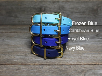 Navy Blue Biothane Dog Collar - 5/8"(16mm) wide