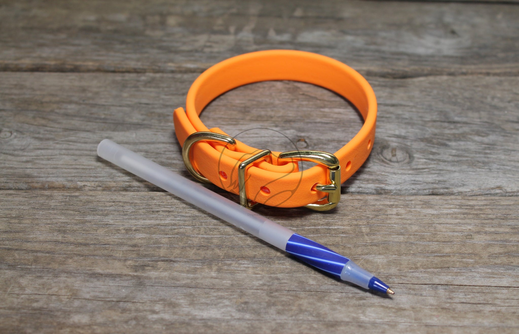 Bright Pumpkim Orange Biothane Dog Collar - 5/8"(16mm) wide