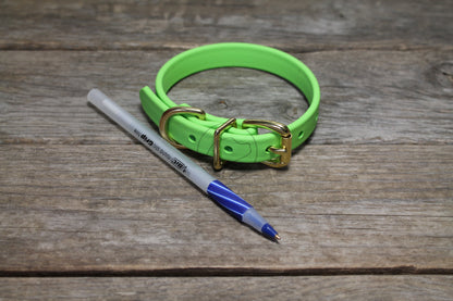 Lime Green Biothane Dog Collar - 5/8"(16mm) wide