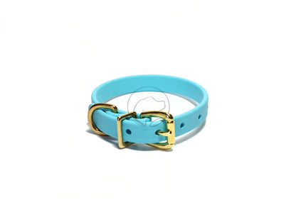 Frozen Blue Biothane Dog Collar - 5/8"(16mm) wide