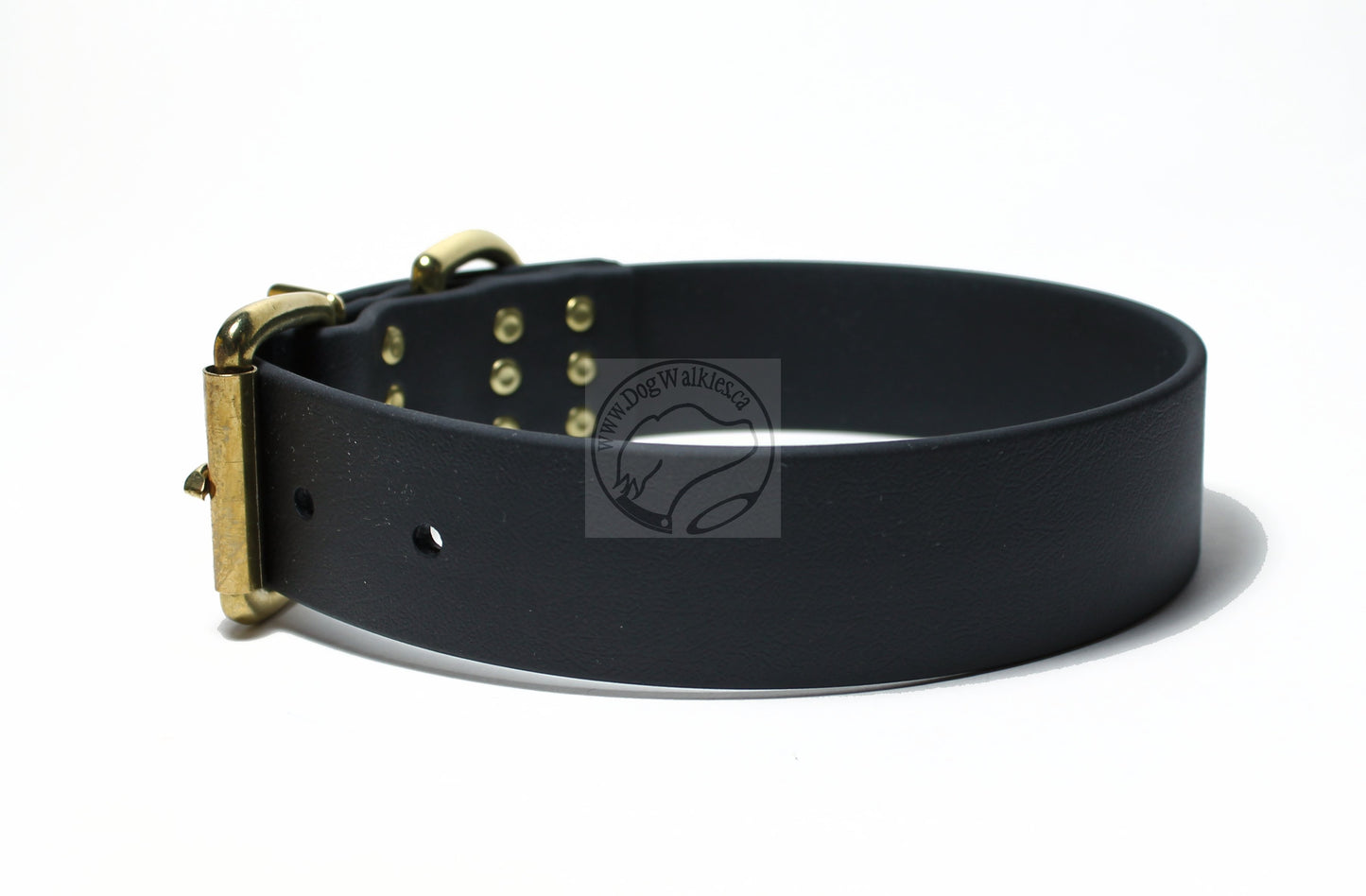 Jet Black Biothane Dog Collar - Extra Wide - 1.5 inch (38mm) wide