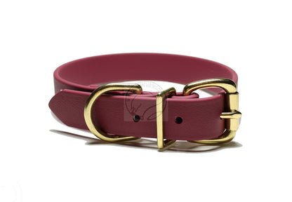 Wine Merlot Biothane Dog Collar - 1 inch (25mm) wide
