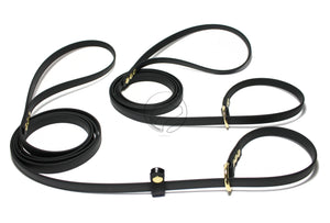 English Slip Lead - Stainless Steel or Solid Brass - Waterproof Leash in Genuine Biothane - 12mm (1/2") width