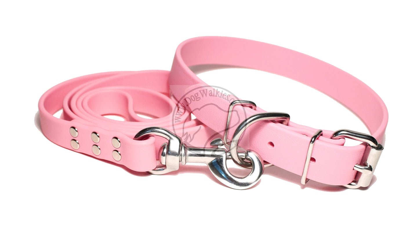 Bubblegum Pink Biothane Dog Collar - 1 inch (25mm) wide