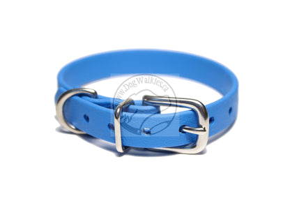 Caribbean Blue Biothane Small Dog Collar - 1/2" (12mm) wide