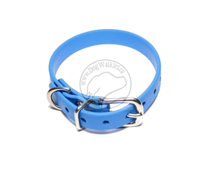 Caribbean Blue Biothane Small Dog Collar - 1/2" (12mm) wide