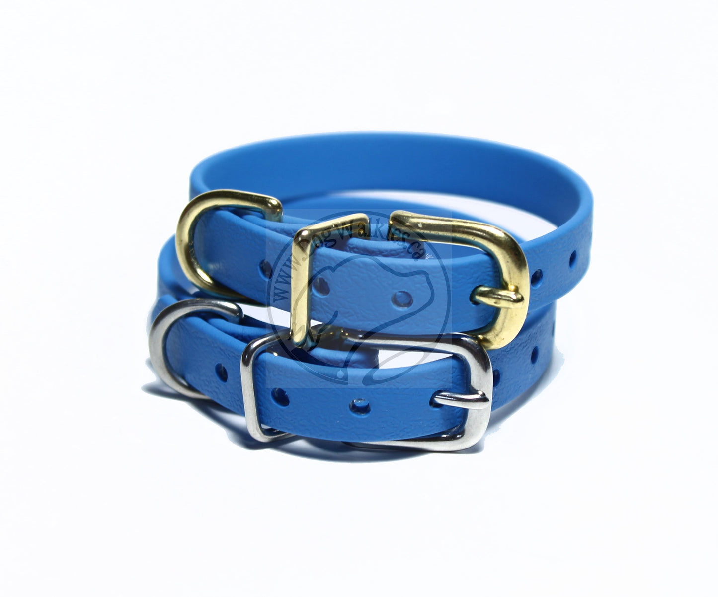 Caribbean Blue Biothane Small Dog Collar - 1/2" (12mm) wide