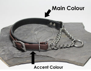 Biothane Chain Martingale Dog Collar - 3/4" (20mm) wide - All Colours