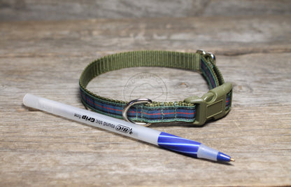 Flower of Scotland tartan - dog collar
