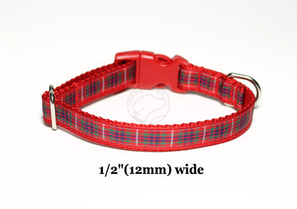 Fraser Clan tartan - dog collar