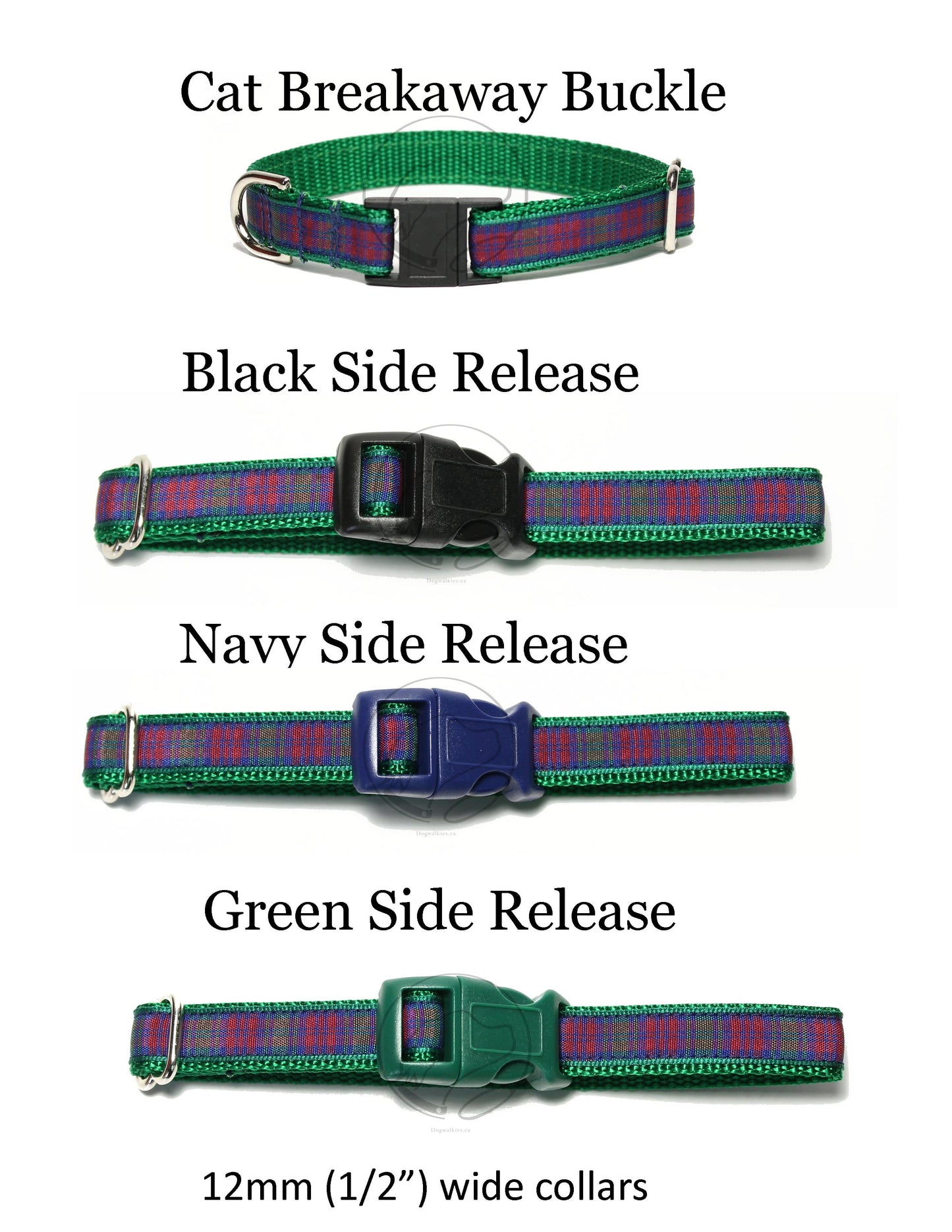 Lindsay Clan tartan - dog collar