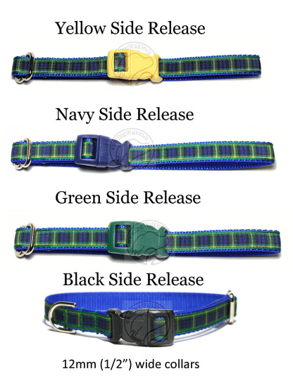 Gordon clan tartan - dog collar