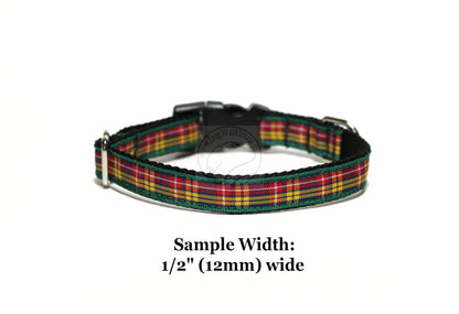 Buchanan clan tartan - dog collar
