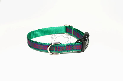 Lindsay Clan tartan - dog collar