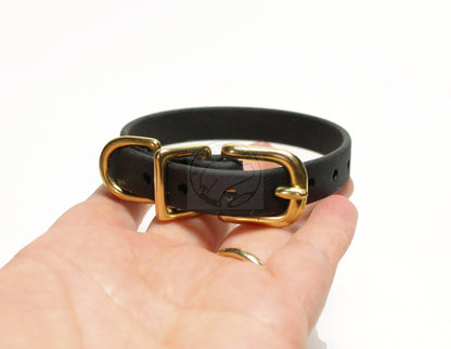 Cat Collar Non-Breakaway Biothane Collar - 1/2" (12mm) wide - all 39 colours