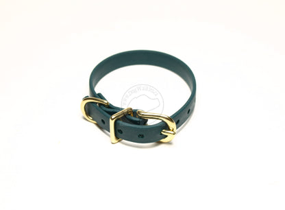 Pine Green Biothane Small Dog Collar - 1/2" (12mm) wide