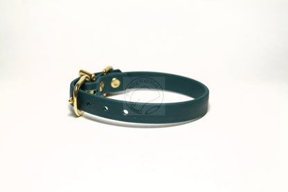 Pine Green Biothane Small Dog Collar - 1/2" (12mm) wide