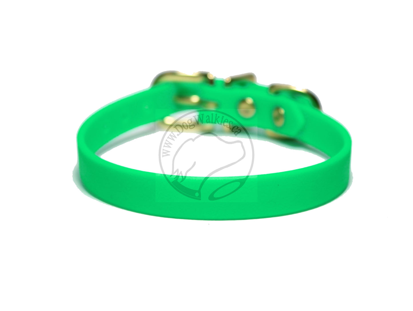 Neon Apple Green Biothane Small Dog Collar - 1/2" (12mm) wide