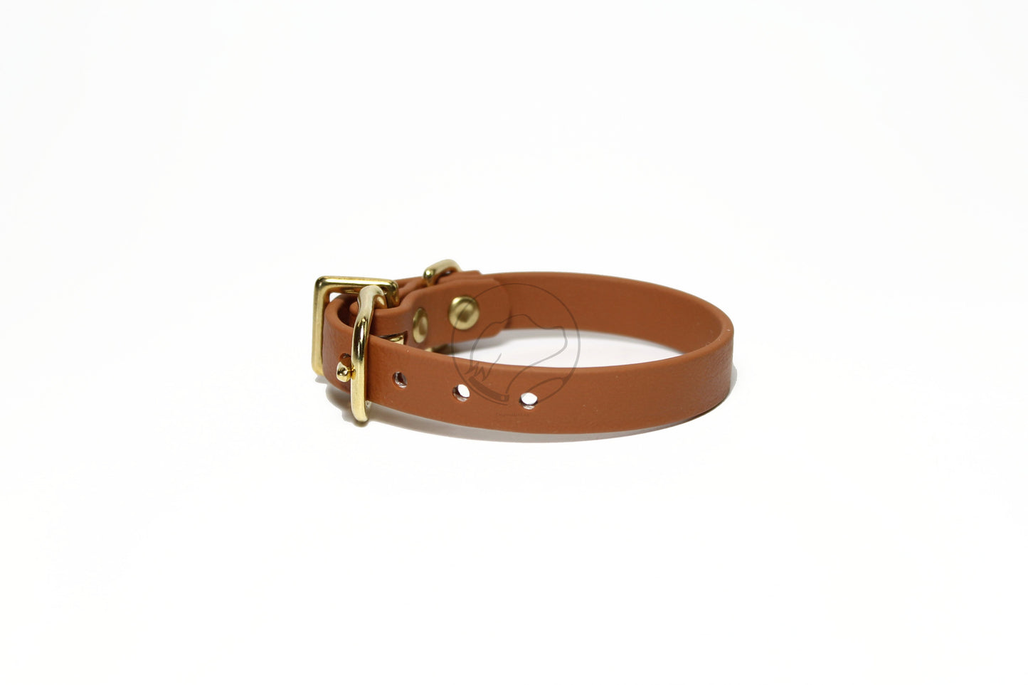 Caramel Brown Biothane Small Dog Collar - 1/2" (12mm) wide
