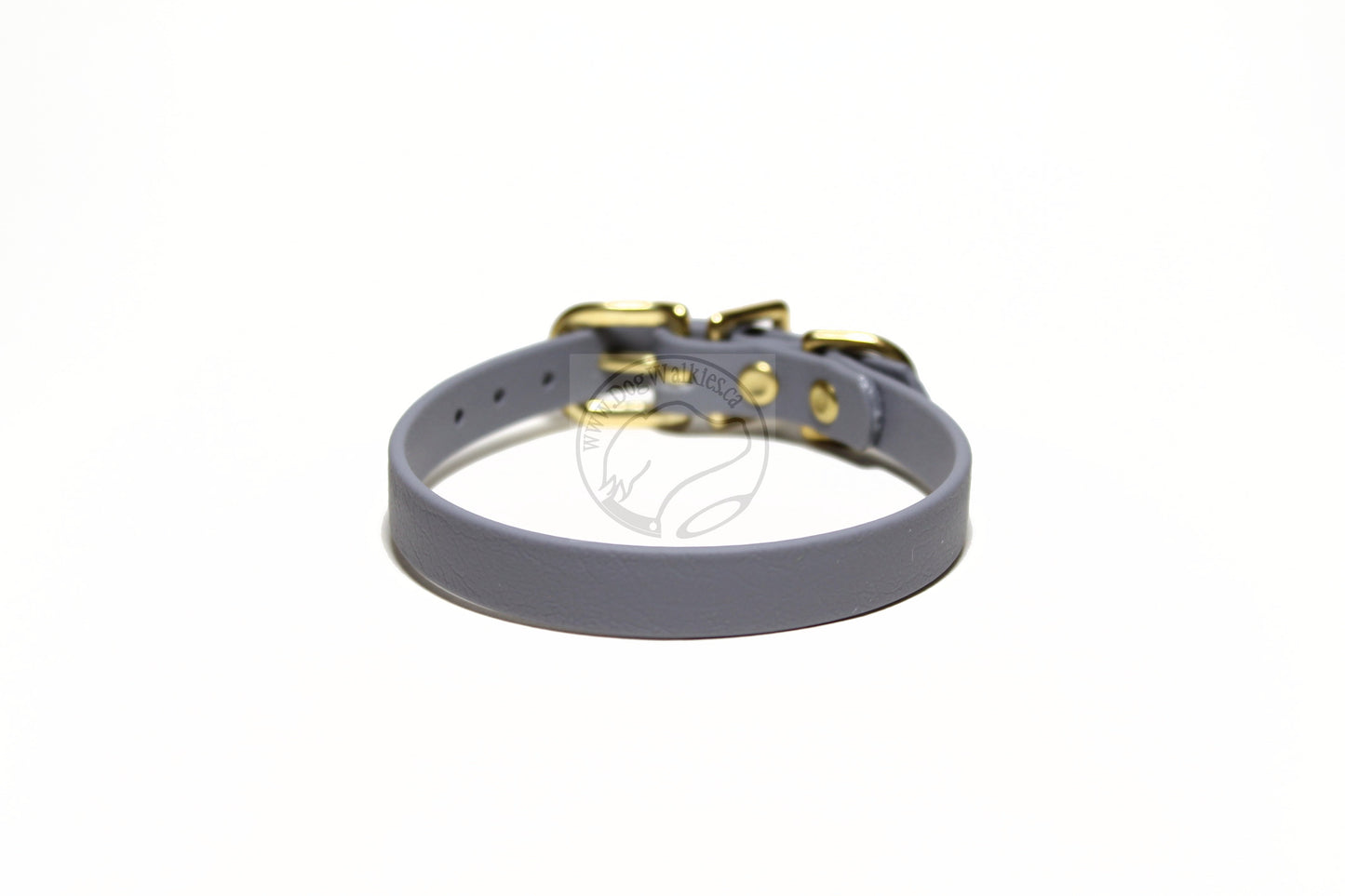 Stormy Gray or Grey Biothane Small Dog Collar - 1/2" (12mm) wide