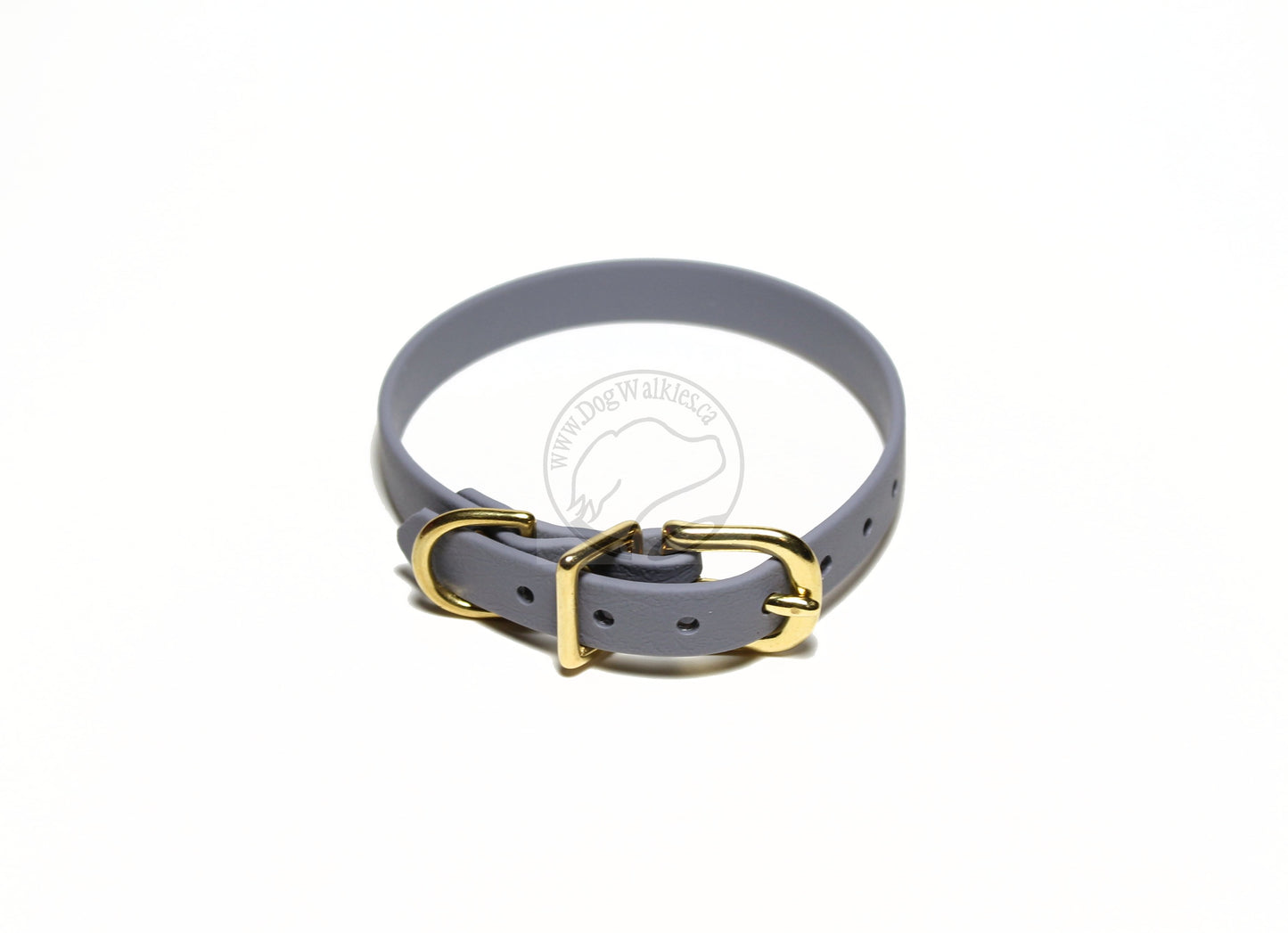 Stormy Gray or Grey Biothane Small Dog Collar - 1/2" (12mm) wide