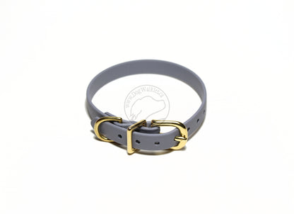 Stormy Gray or Grey Biothane Small Dog Collar - 1/2" (12mm) wide