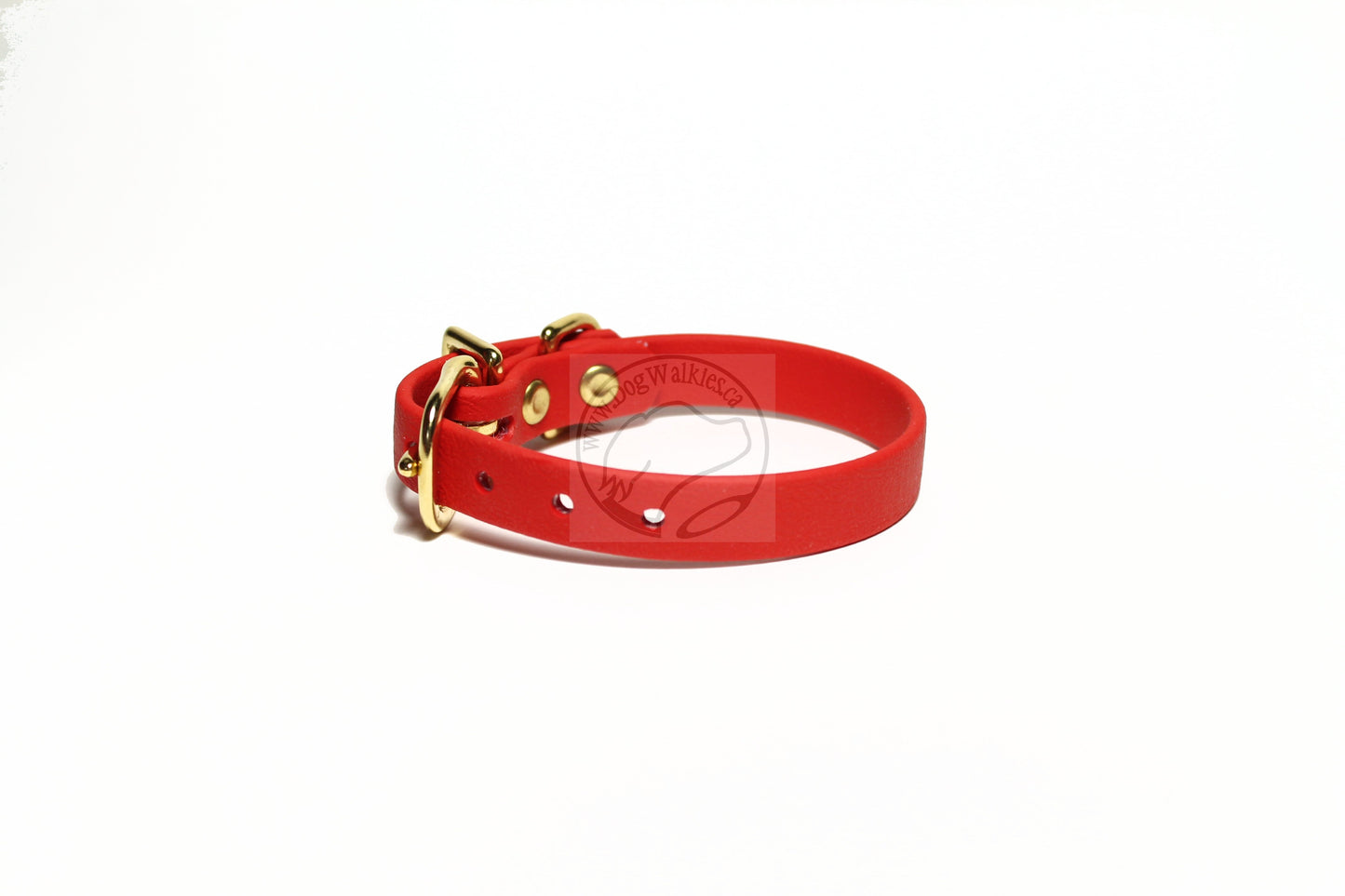 Poppy Red Biothane Small Dog Collar - 1/2" (12mm) wide