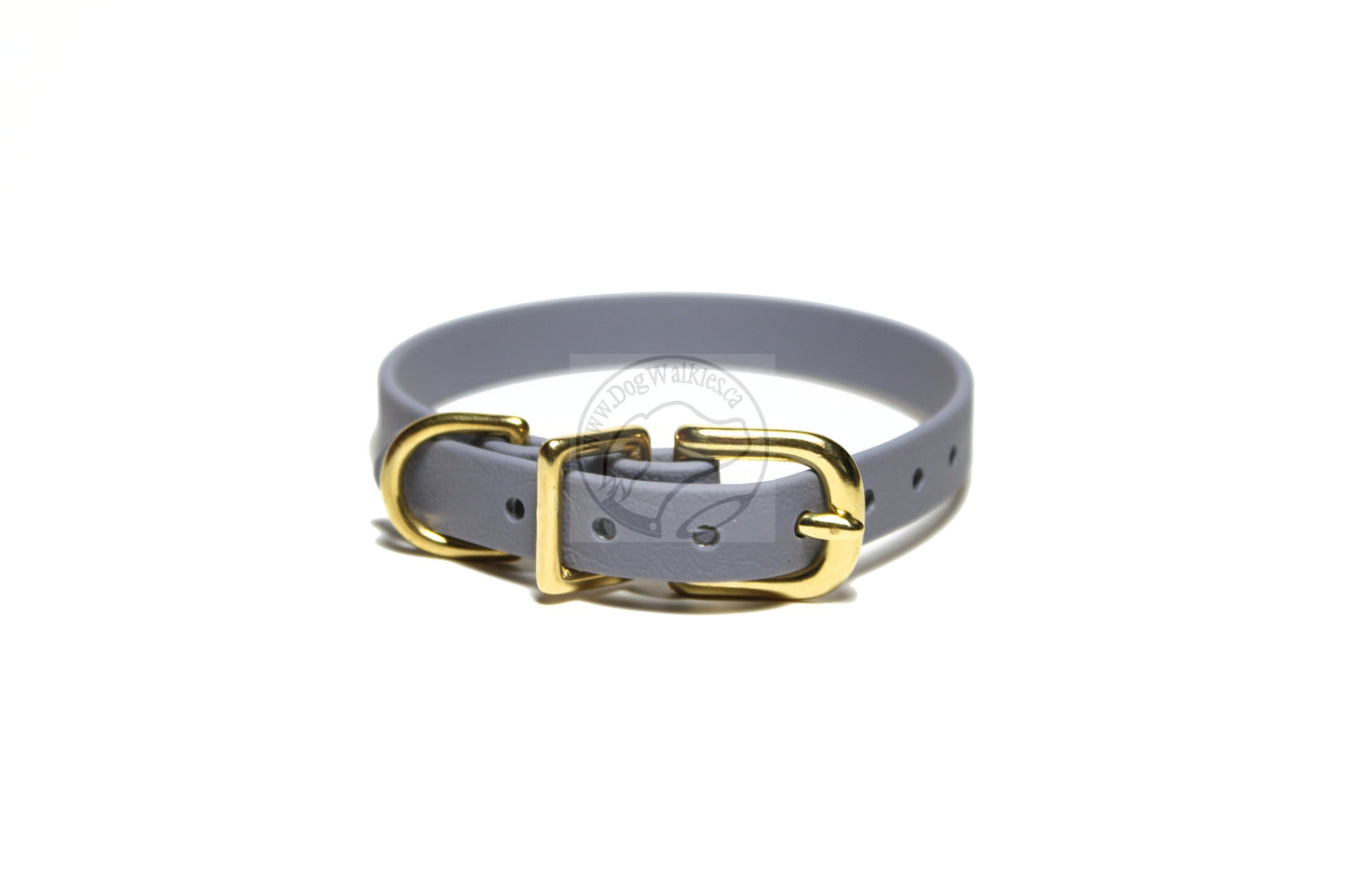 Stormy Gray or Grey Biothane Small Dog Collar - 1/2" (12mm) wide