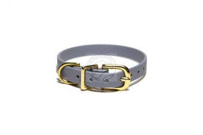 Stormy Gray or Grey Biothane Small Dog Collar - 1/2" (12mm) wide