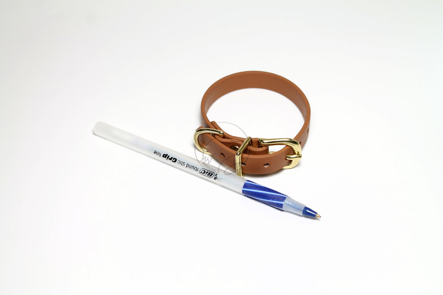 Caramel Brown Biothane Small Dog Collar - 1/2" (12mm) wide