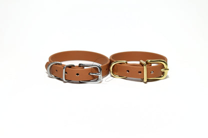 Caramel Brown Biothane Small Dog Collar - 1/2" (12mm) wide