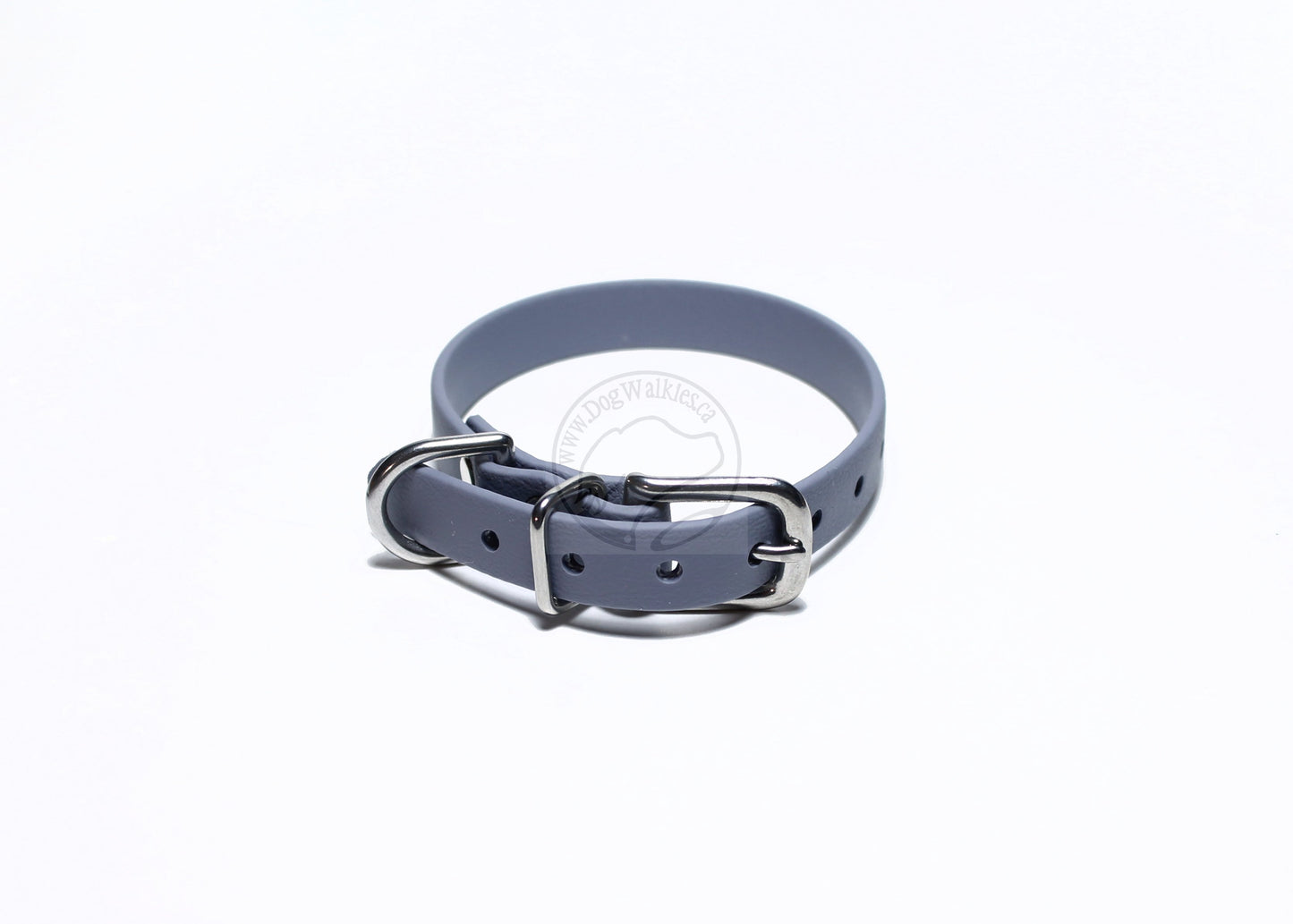 Stormy Gray or Grey Biothane Small Dog Collar - 1/2" (12mm) wide