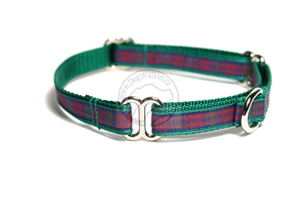 Lindsay Clan tartan - dog collar