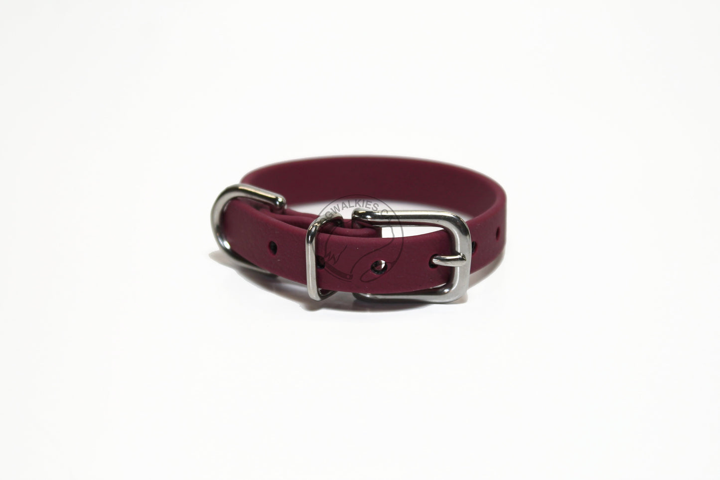Wine Merlot Biothane Small Dog Collar - 1/2" (12mm) wide