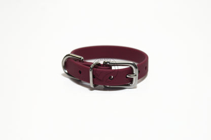 Wine Merlot Biothane Small Dog Collar - 1/2" (12mm) wide