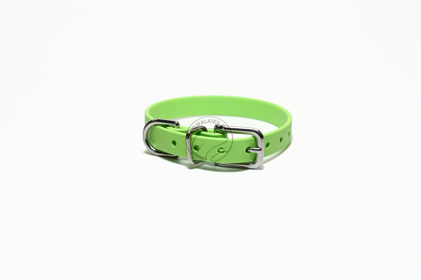 Lime Green Biothane Small Dog Collar - 1/2" (12mm) wide