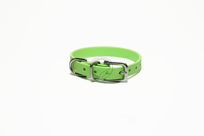 Lime Green Biothane Small Dog Collar - 1/2" (12mm) wide
