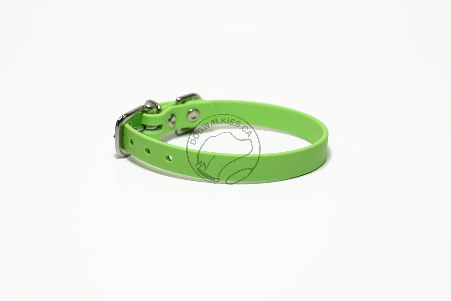 Lime Green Biothane Small Dog Collar - 1/2" (12mm) wide