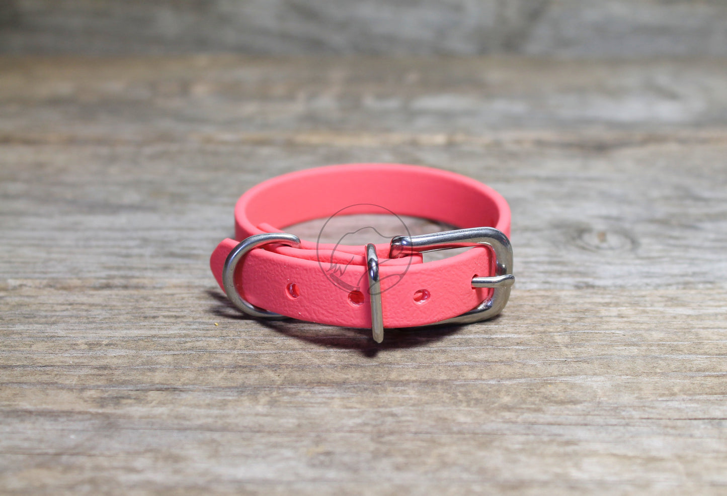 Peach Coral Biothane Small Dog Collar - 1/2" (12mm) wide