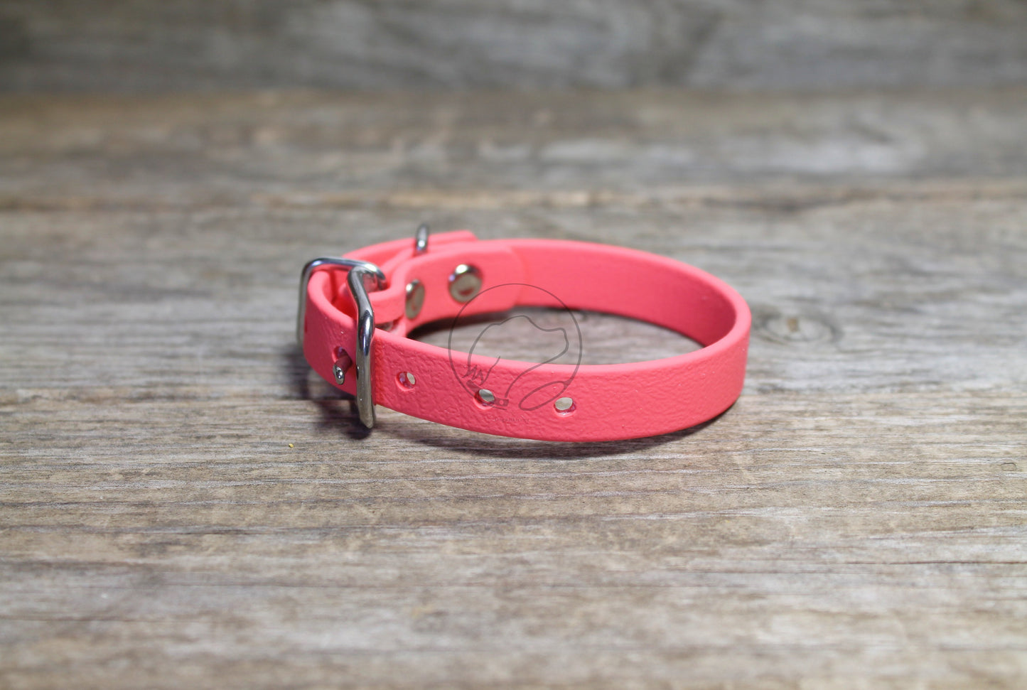 Peach Coral Biothane Small Dog Collar - 1/2" (12mm) wide