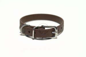 Dark Chocolate Brown Biothane Small Dog Collar - 1/2" (12mm) wide