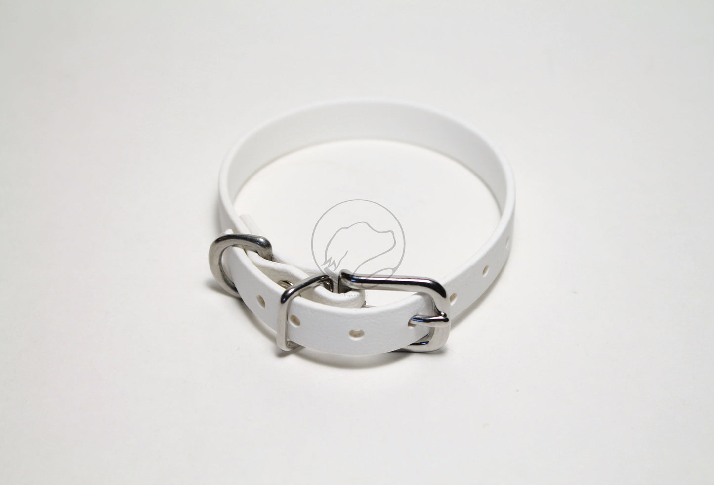 Snow White Biothane Small Dog Collar - 1/2" (12mm) wide