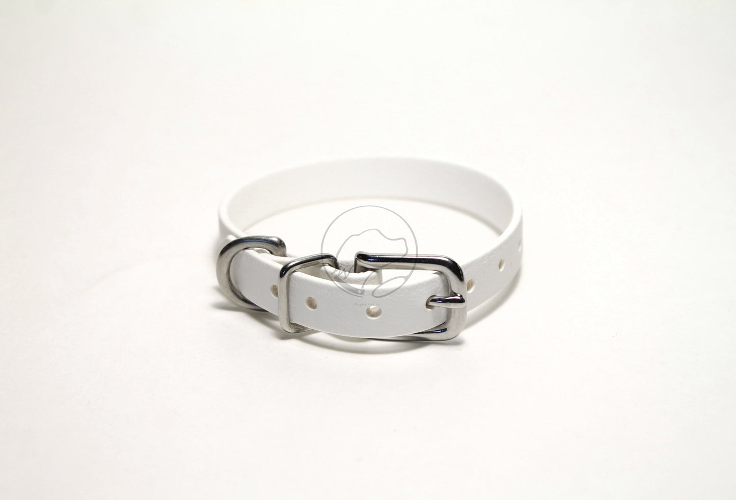 Snow White Biothane Small Dog Collar - 1/2" (12mm) wide