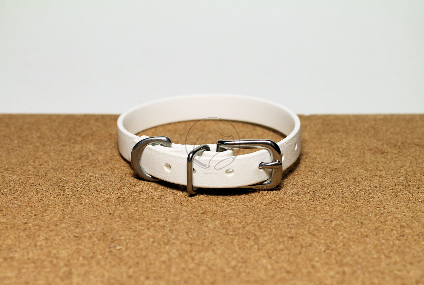 Snow White Biothane Small Dog Collar - 1/2" (12mm) wide