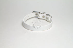 Snow White Biothane Small Dog Collar - 1/2" (12mm) wide