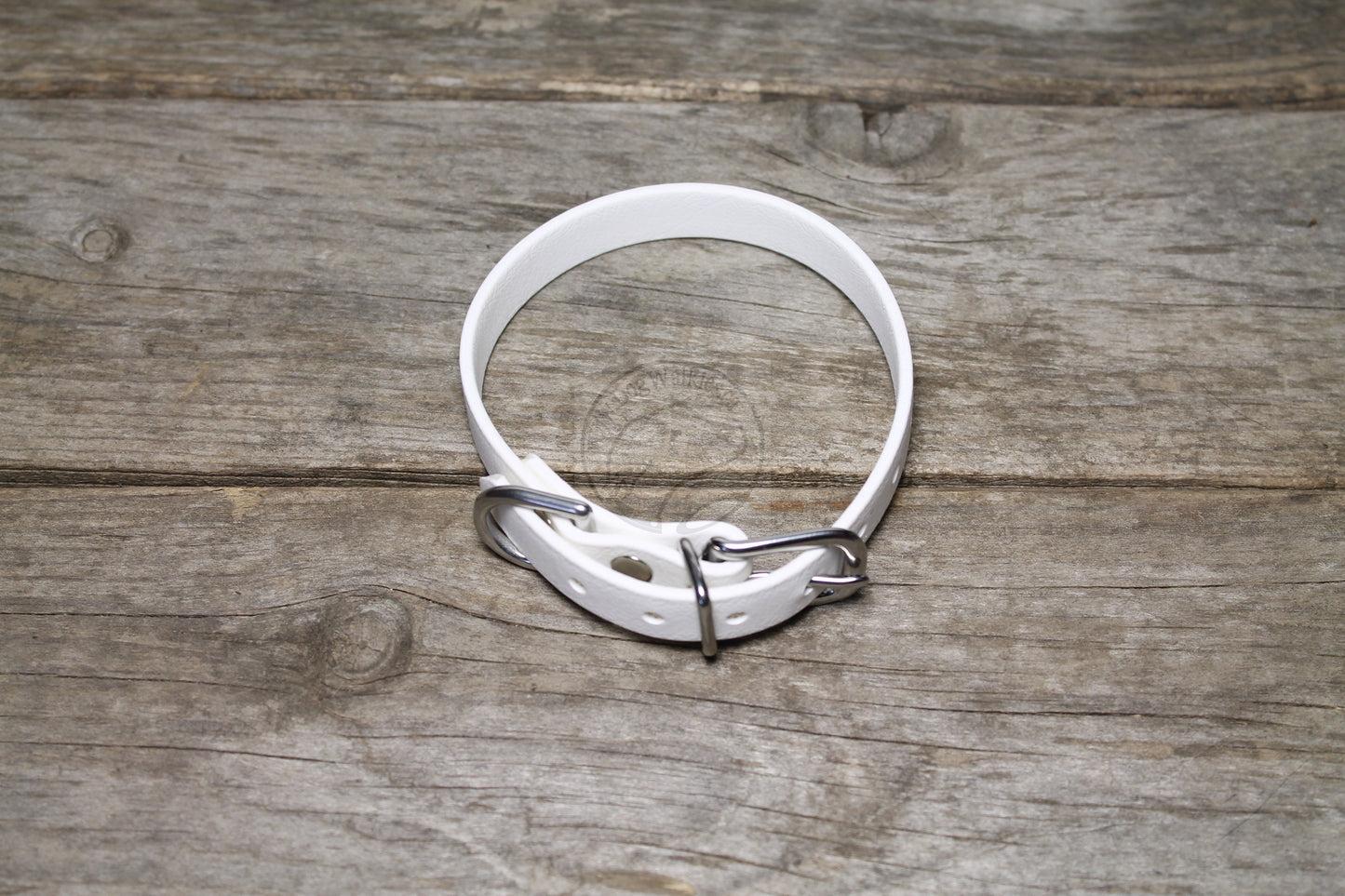 Snow White Biothane Small Dog Collar - 1/2" (12mm) wide