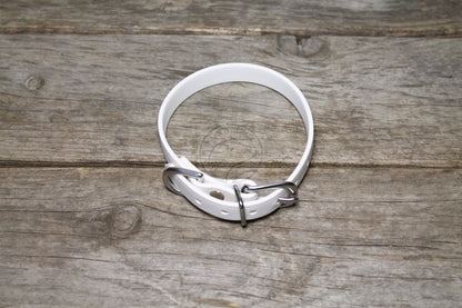 Snow White Biothane Small Dog Collar - 1/2" (12mm) wide