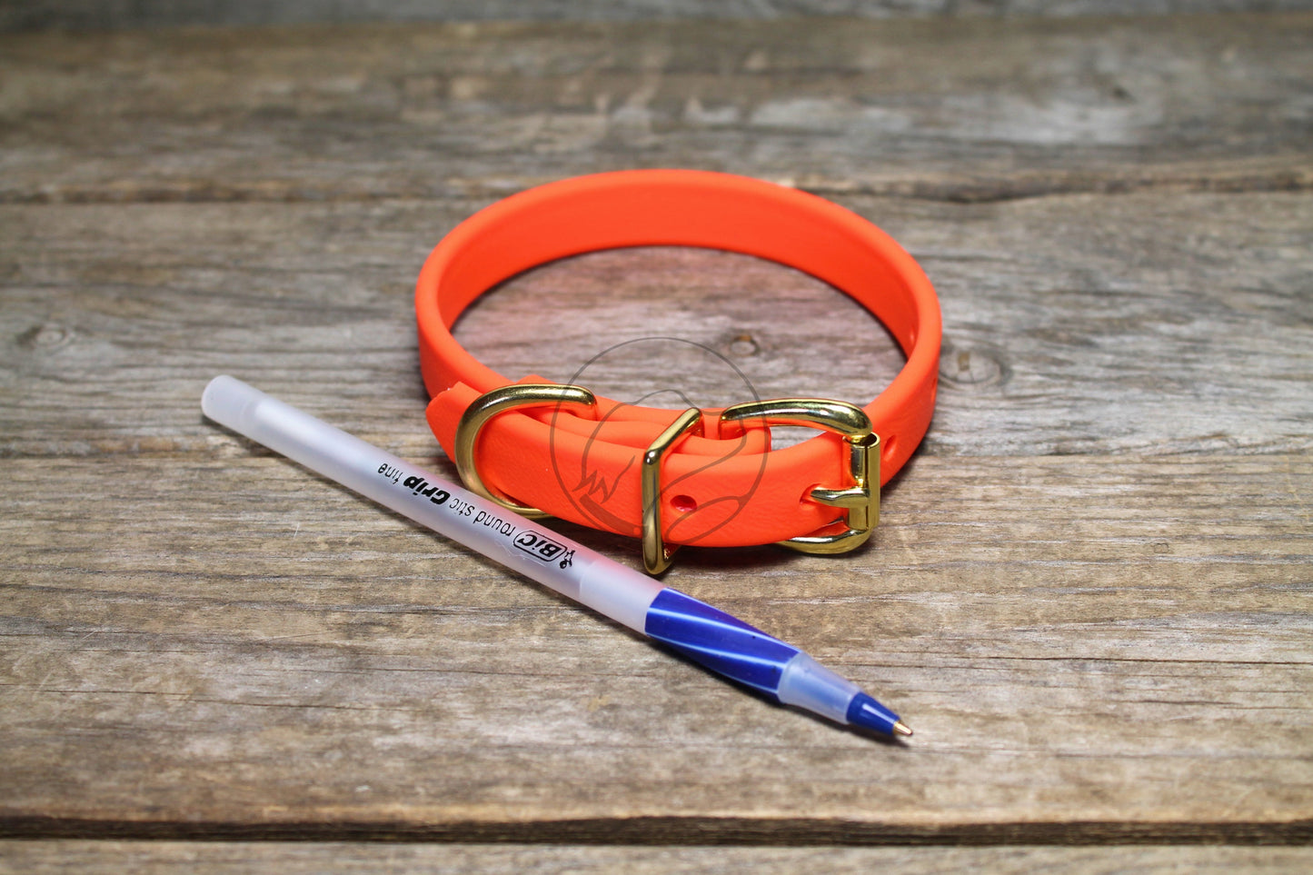 Neon Blaze Orange Biothane Dog Collar - 5/8"(16mm) wide