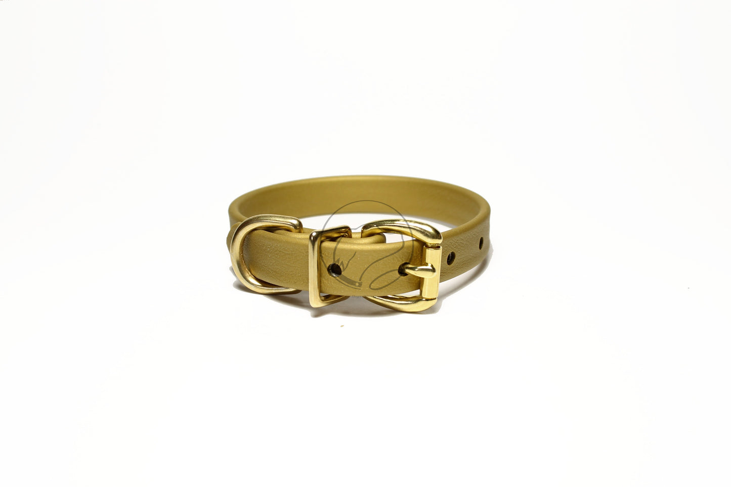 Gold Biothane Dog Collar - 5/8"(16mm) wide
