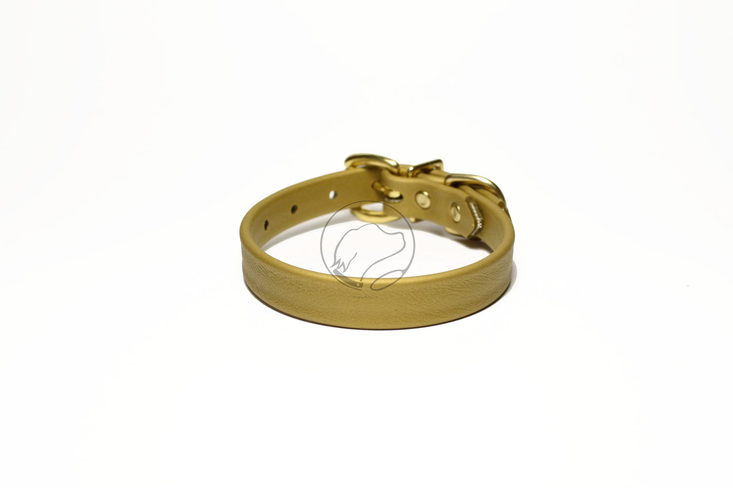 Gold Biothane Dog Collar - 5/8"(16mm) wide